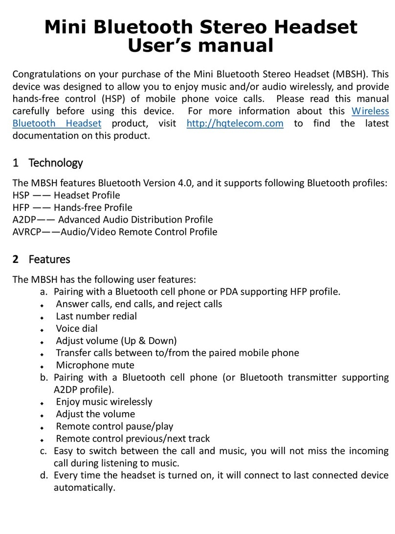hq telecom BTH033 User manual