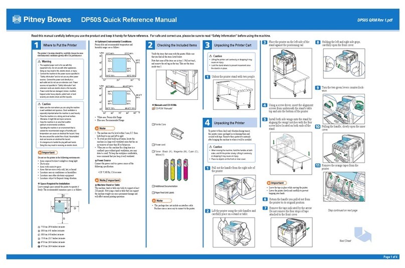Pitney Bowes DP50S Service manual