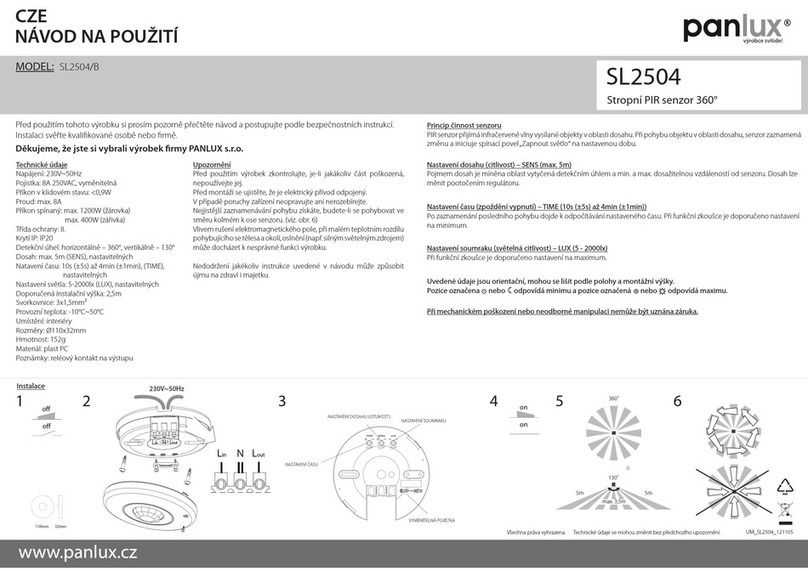 Panlux SL2504/B instructions
