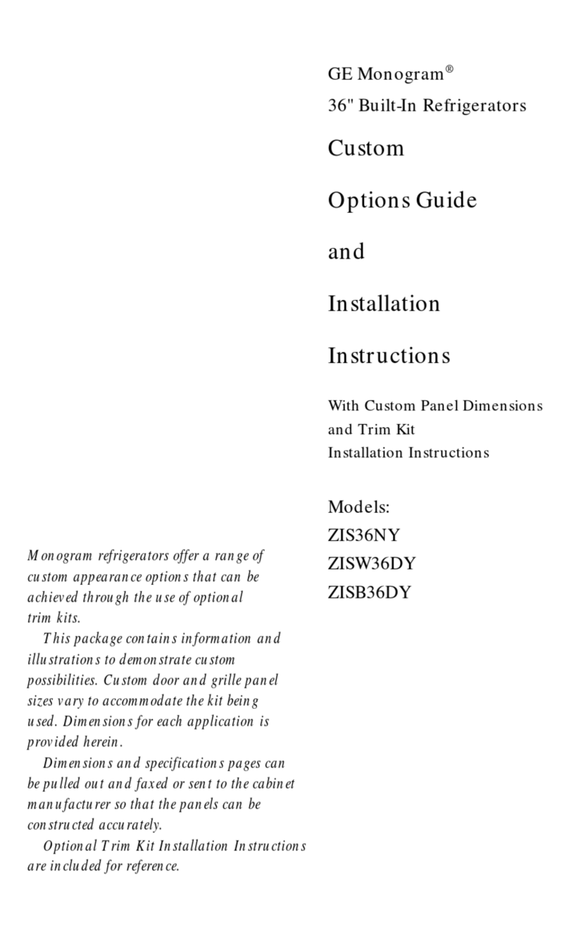 Monogram ZIS36NY User manual Monogram ZIS36NY User manual