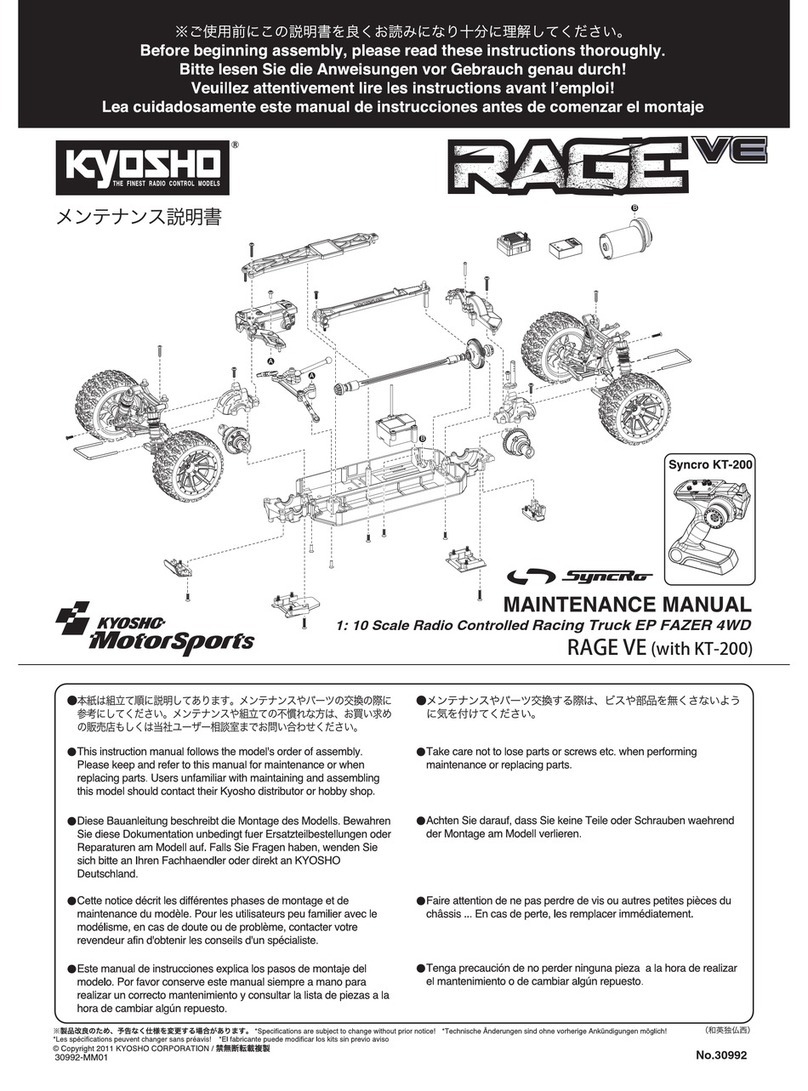 Kyosho RAGE VE Maintenace manual