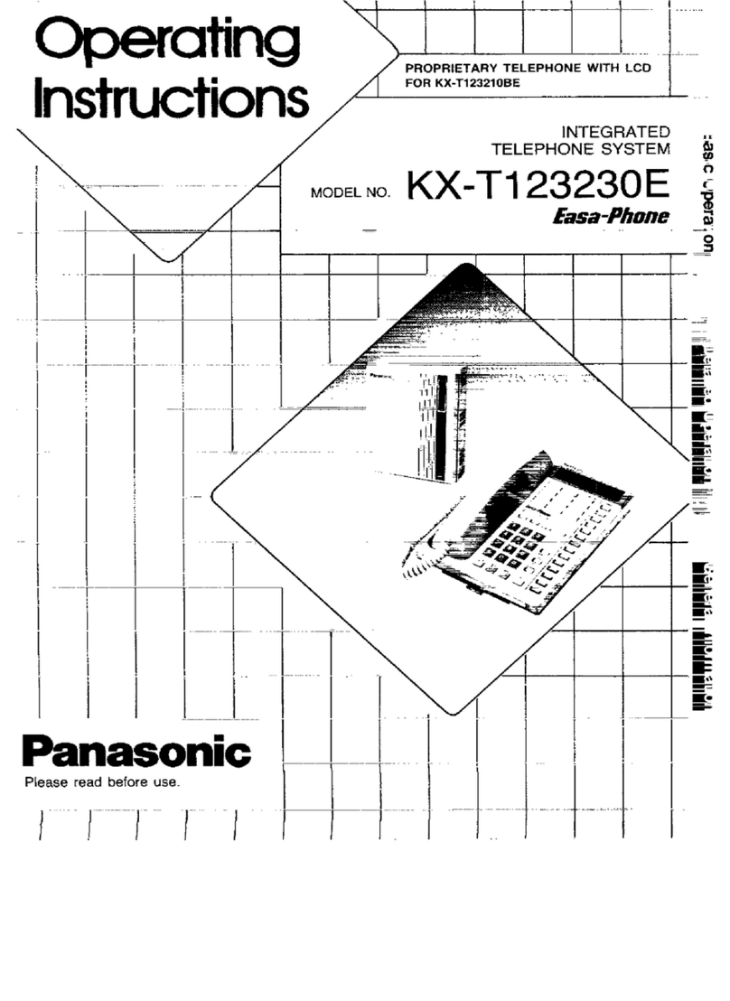 EASA-PHONE KX-T123230E operating instructions
