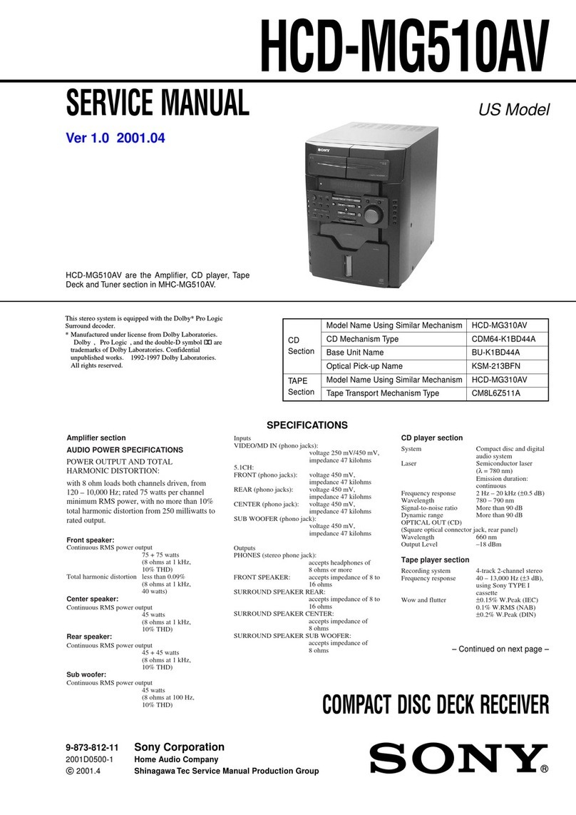 Sony HCD-MG510AV User manual