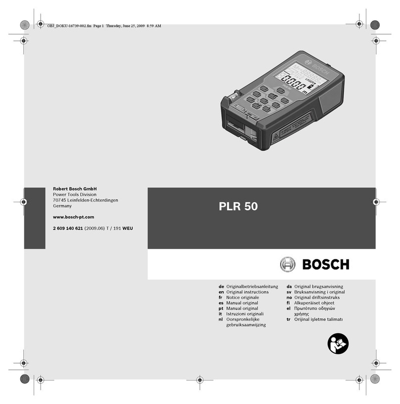 Bosch PLR 50 User manual