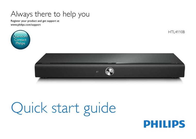 Philips HTL4110B quick start guide