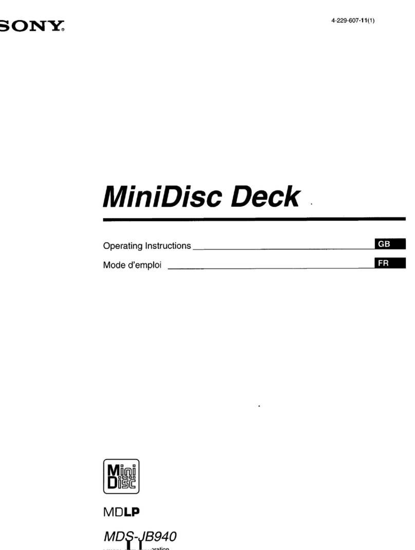Sony MDS-JB940 operating instructions