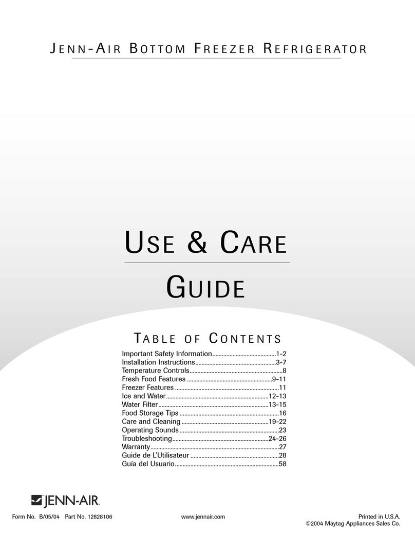 Jenn-Air JBR2086HES User & care guide
