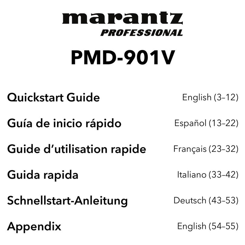 Marantz PMD-901V quick start guide