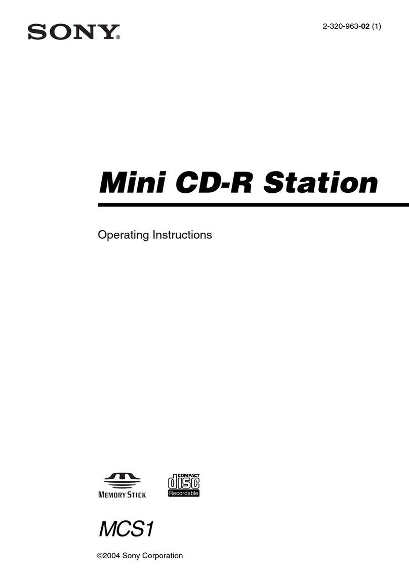 Sony MCS-1 operating instructions
