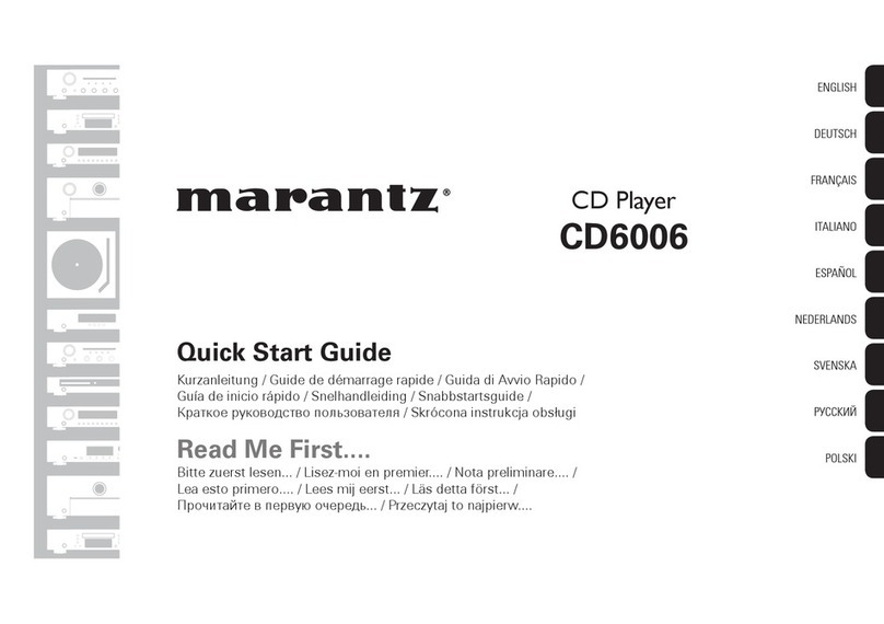 Marantz CD6006 User manual
