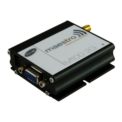 Maestro M100 2G User manual Maestro M100 2G User manual