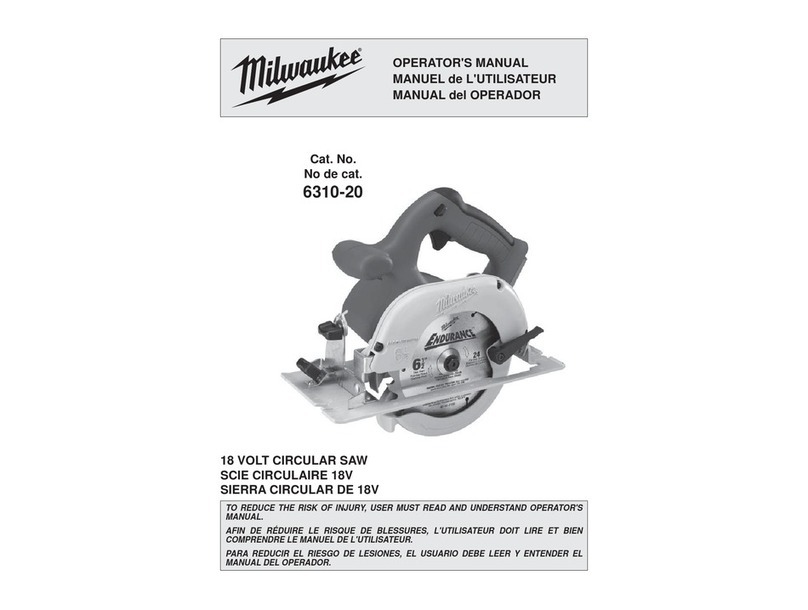 Milwaukee 6310-20 Operator's manual