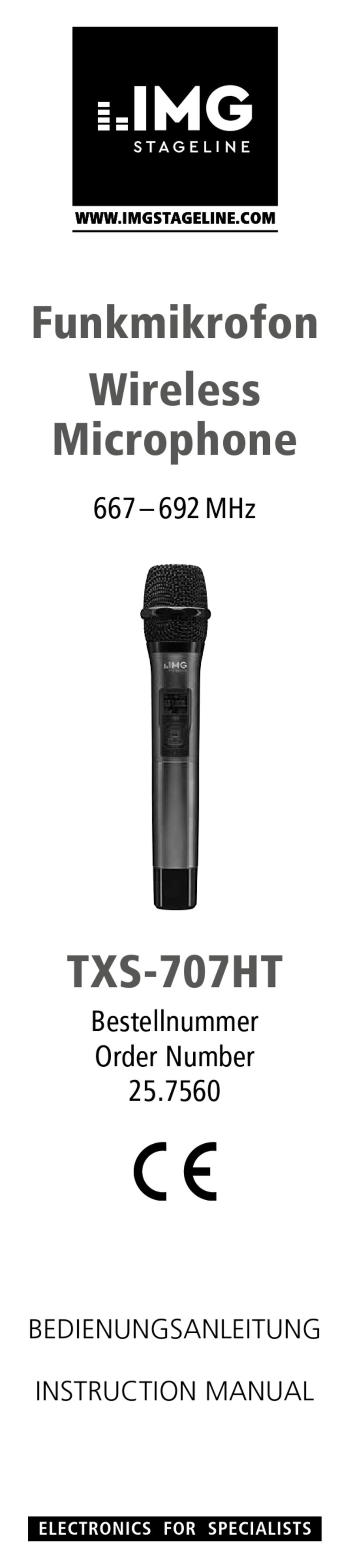 IMG STAGE LINE TXS-707HT User manual