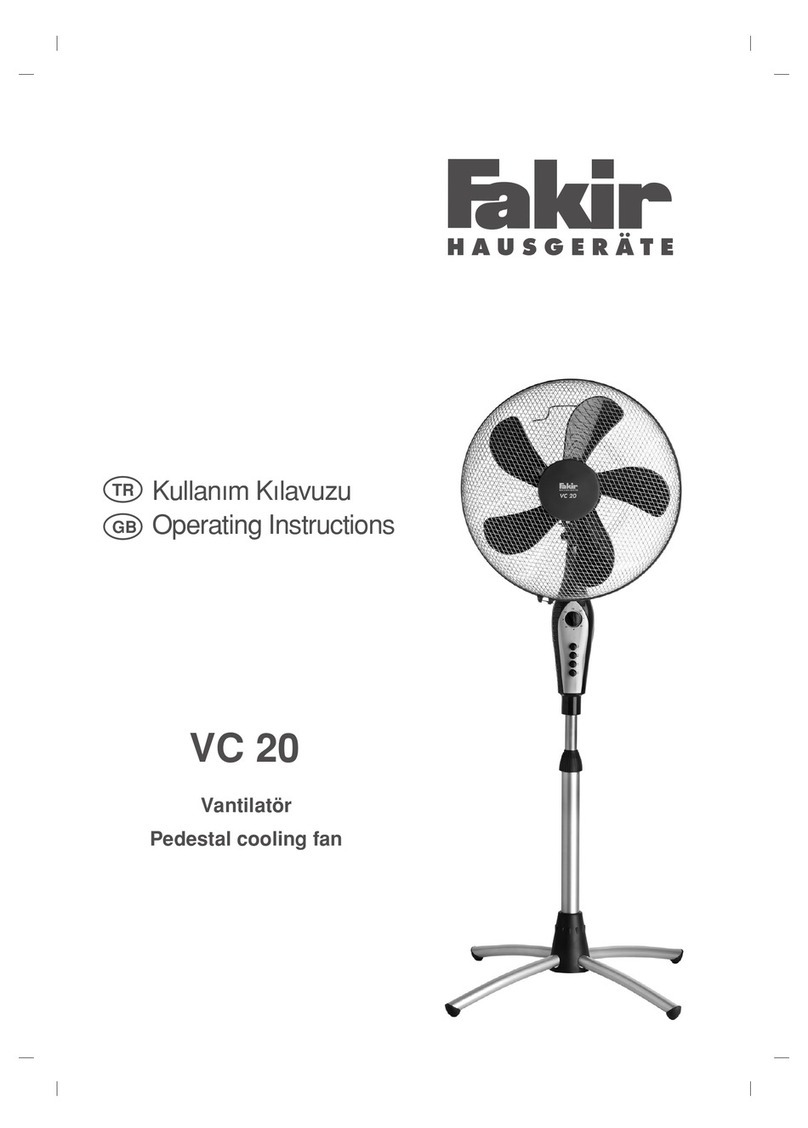 Fakir VC 20 S operating instructions
