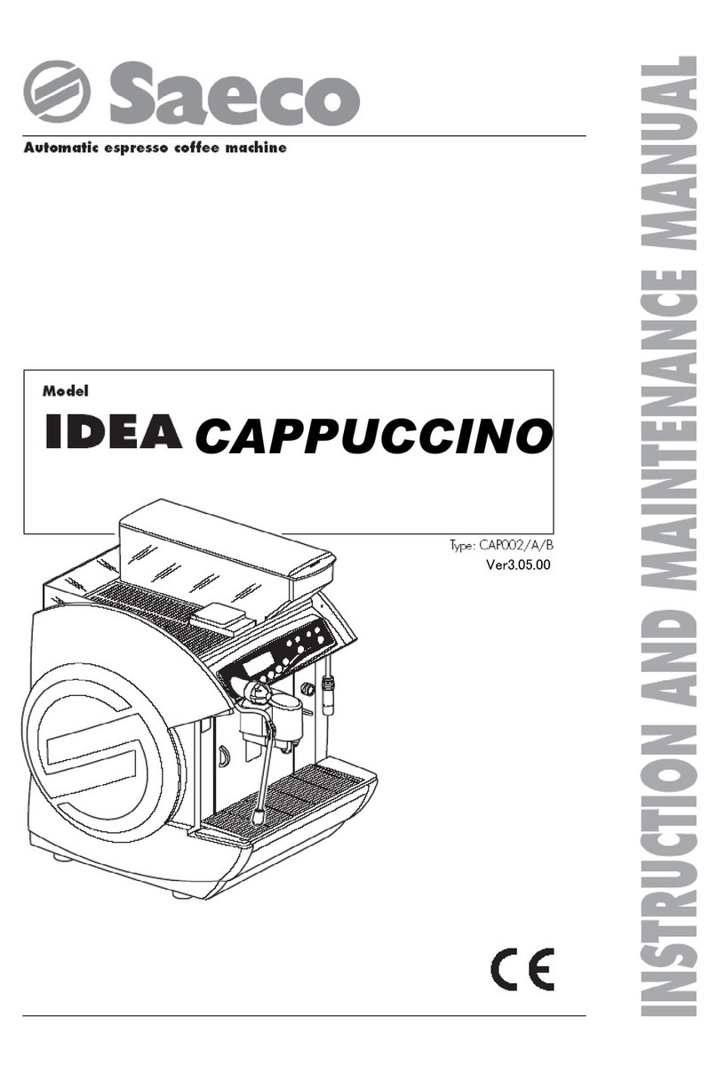 Saeco Idea Cappuccino Instruction and maintenance manual
