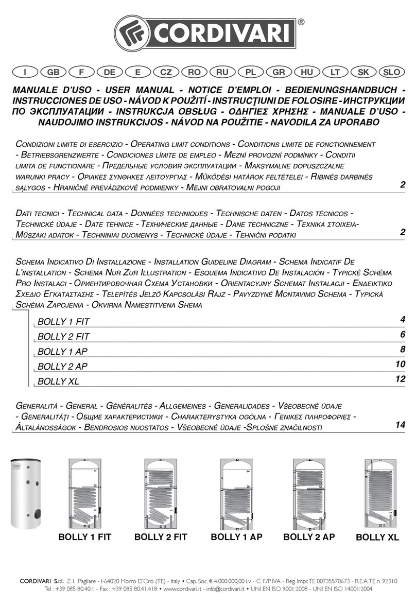 Cordivari BOLLY 1 FIT User manual