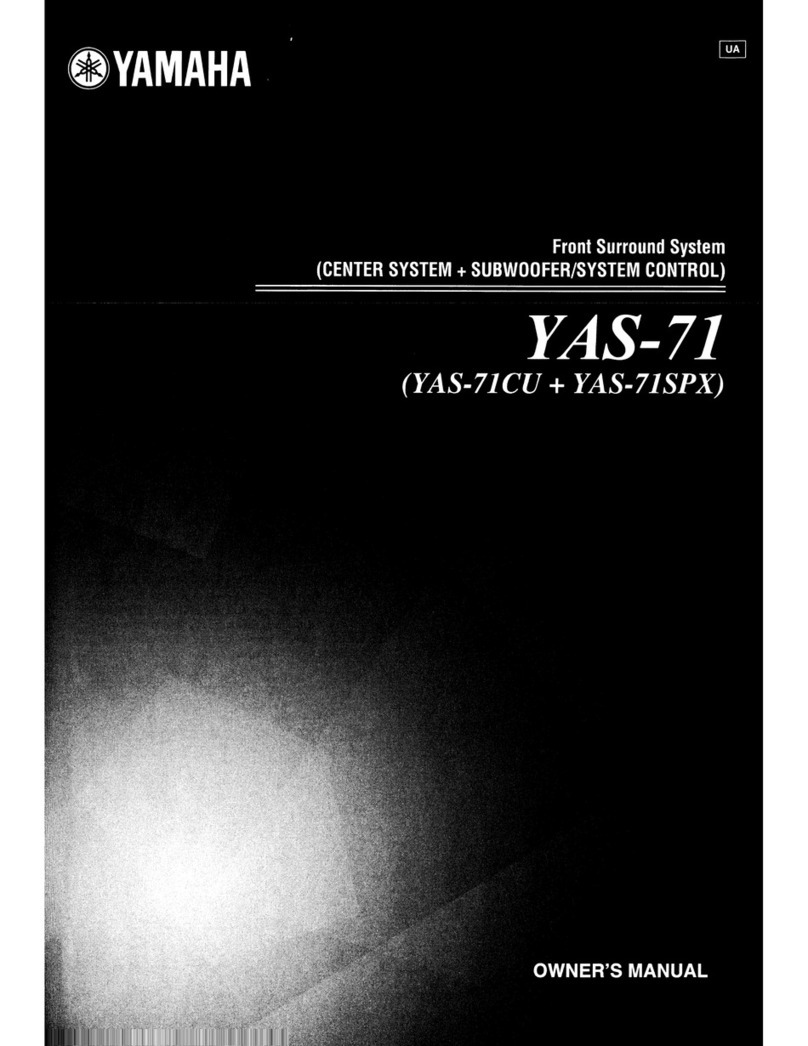 Yamaha YAS-71CU User manual