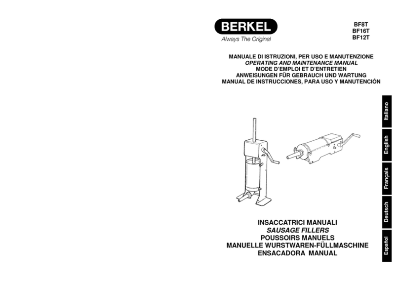 Berkel BF8T Operating and maintenance manual