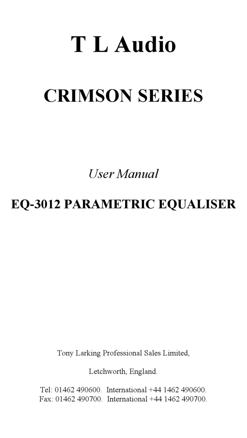 T L Audio EQ-3012 user manual