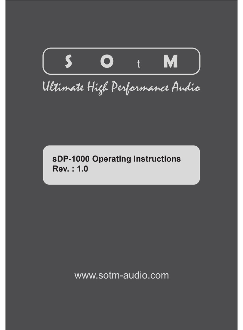 SOtM sDP-1000 User manual