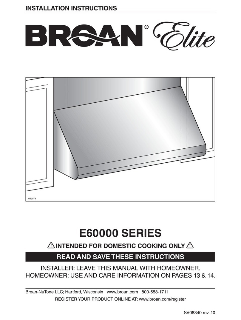 Broan E60000 SERIES User manual