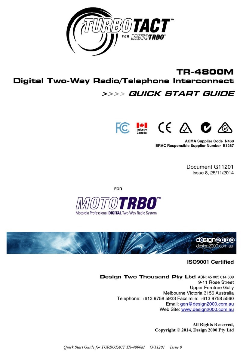 TURBOTACT TR-4800M quick start guide