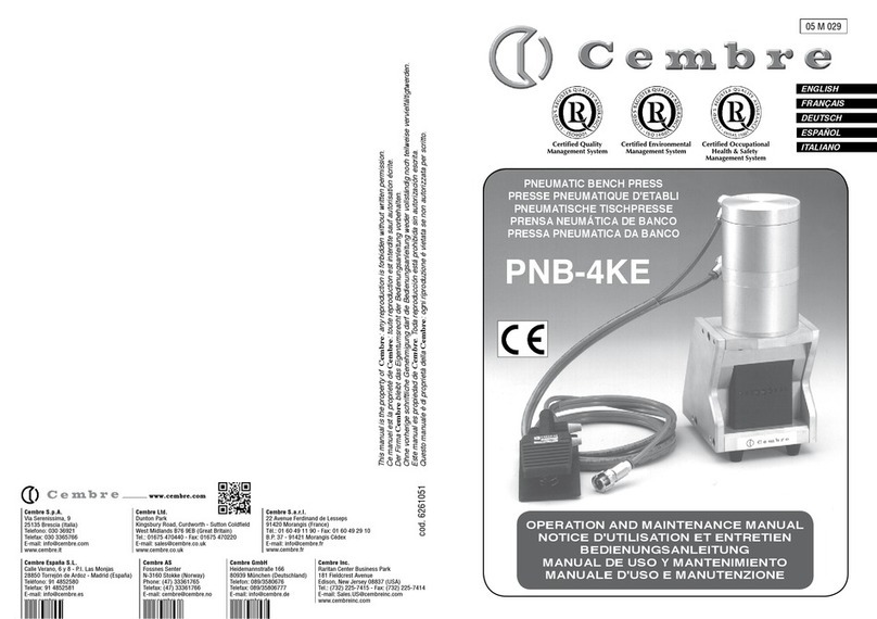 Cembre PNB-4KE Operation and maintenance manual