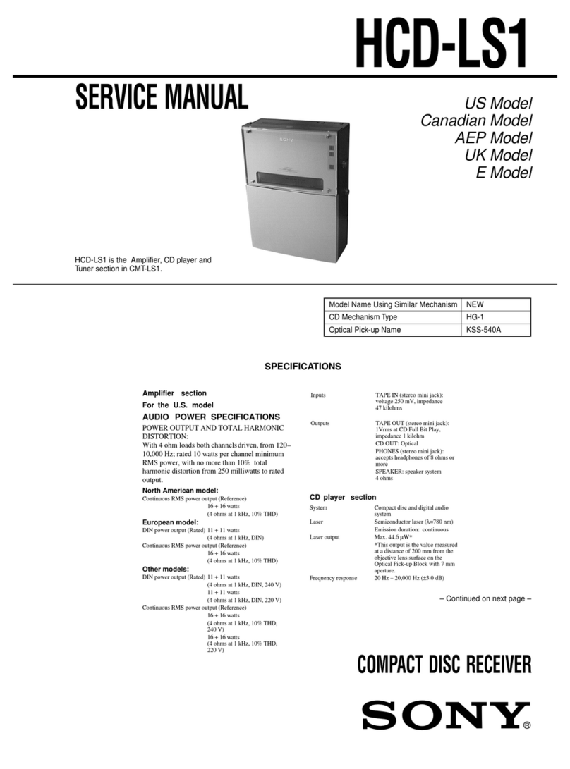 Sony HCD-LS1 - Compact Hi-fi Stereo System Service manual