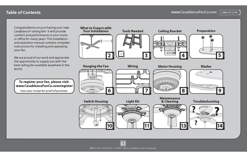 Hunter M6017-01 User manual