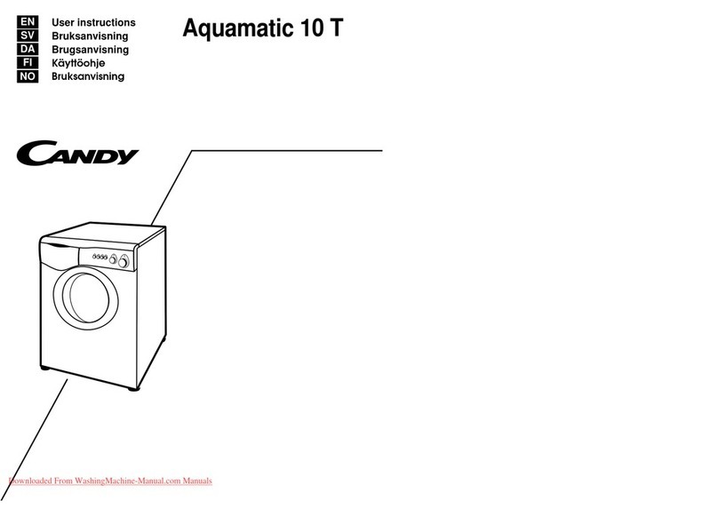 Candy Aquamatic 10 T User manual Candy Aquamatic 10 T User manual