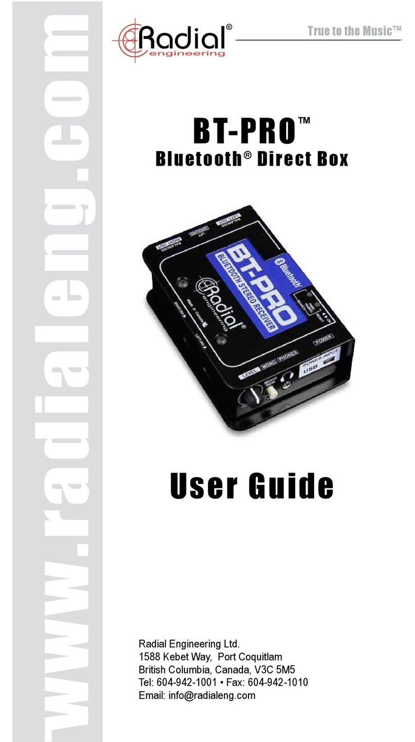 Radial Engineering BT-PRO user guide