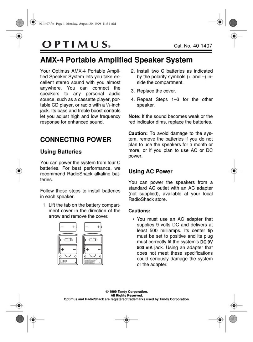 Optimus AMX-4 user manual
