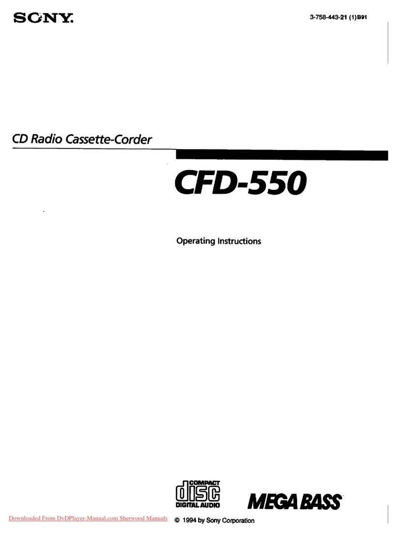 Sony Mega Bass CFD-550 User manual