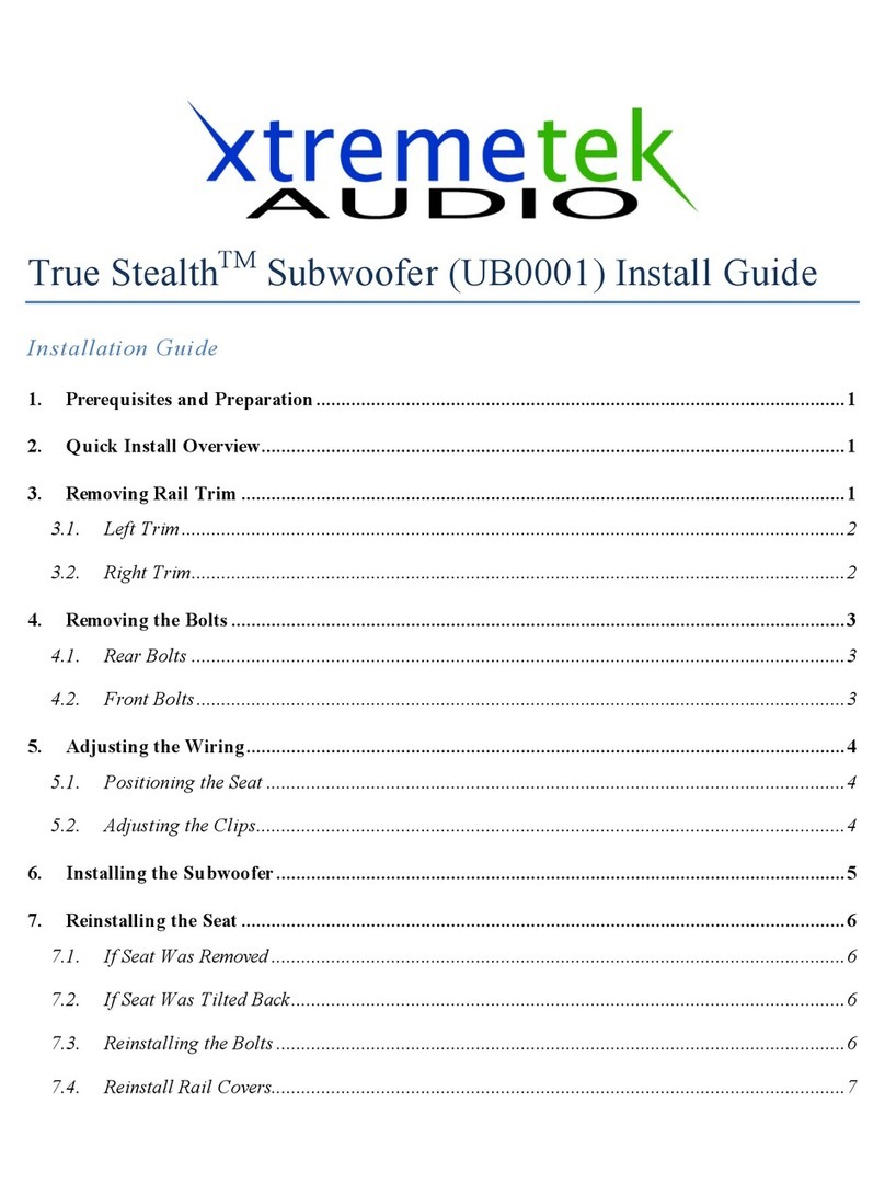 Xtremetek Audio true stealth ub0001 install guide