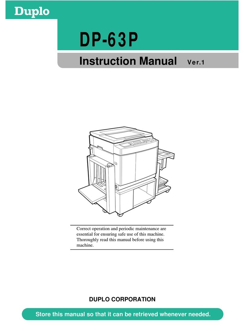 Duplo DP-63P User manual Duplo DP-63P User manual