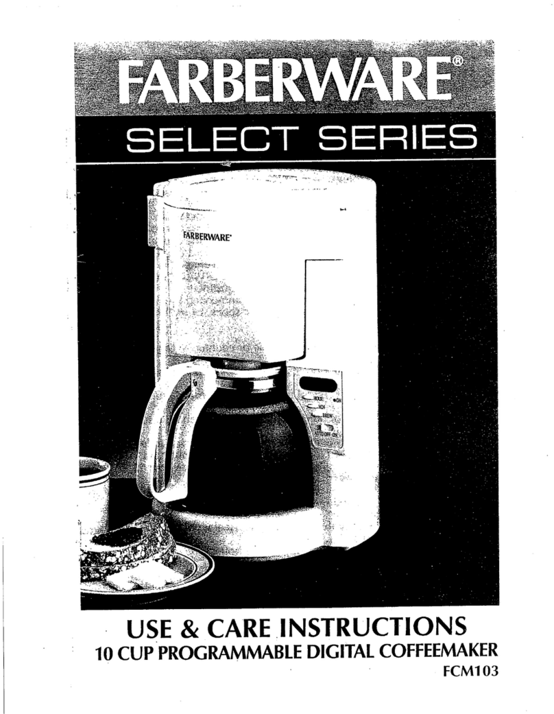 Farberware FCM103 Quick reference guide Farberware FCM103 Quick reference guide