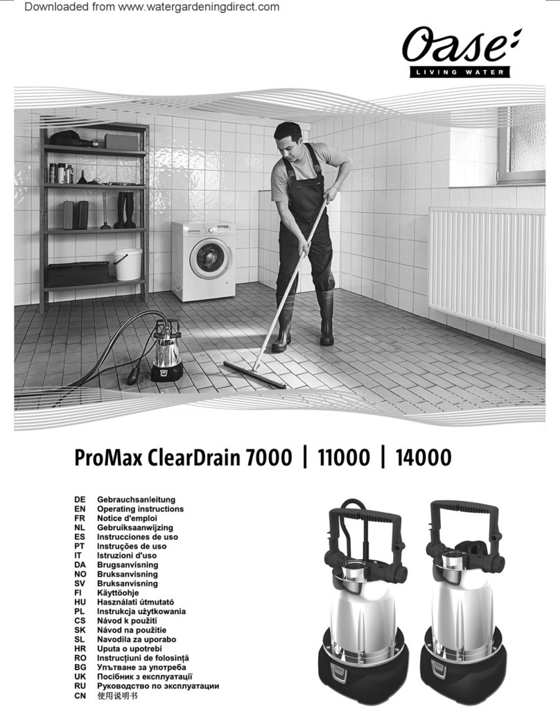 Oase promax cleardrain 7000 operating instructions