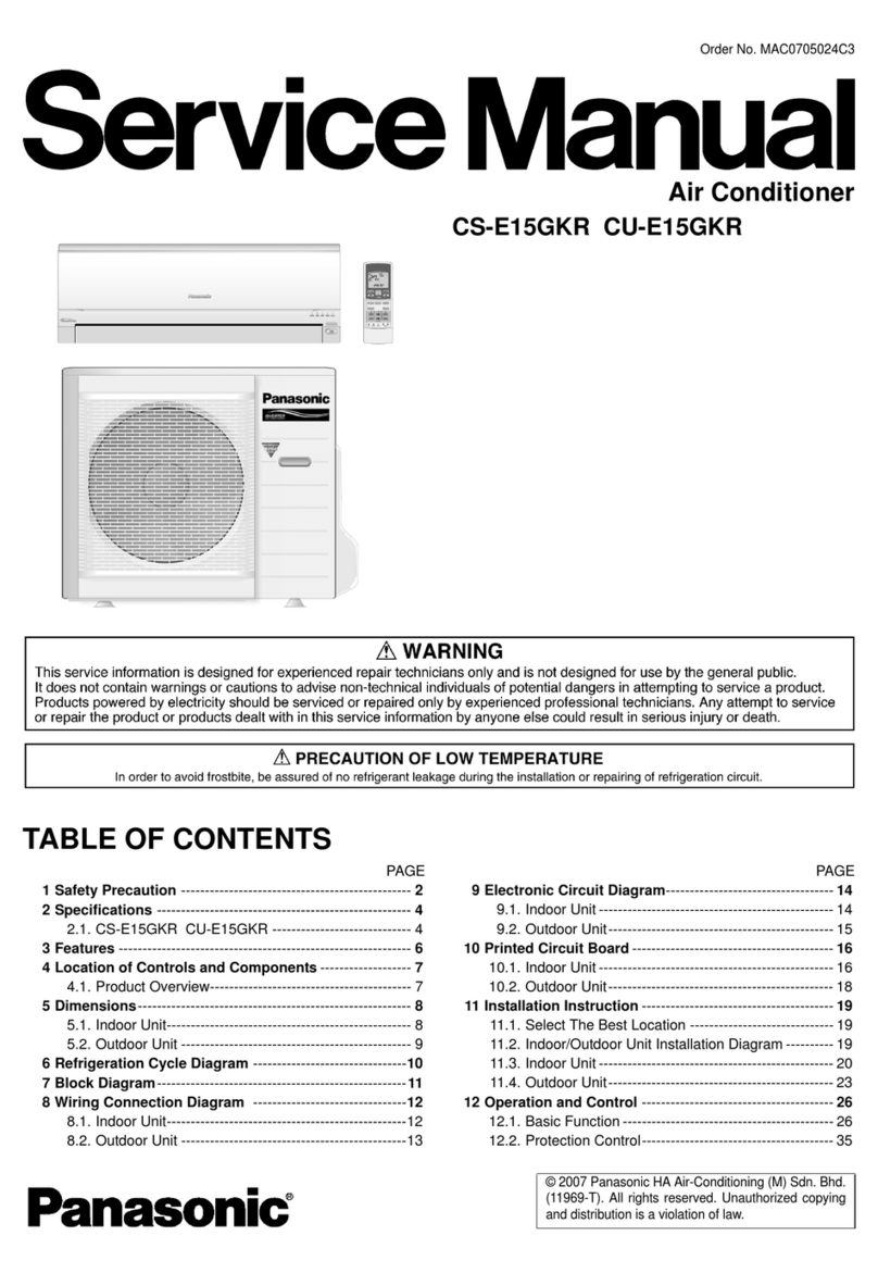 Panasonic CS-E15GKR User manual