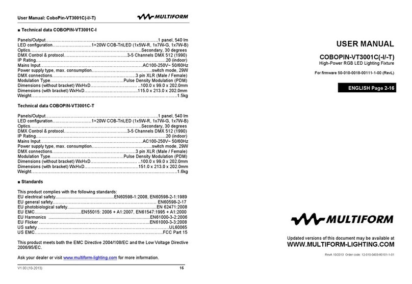 Multiform COBOPIN-VT3001C-I User manual