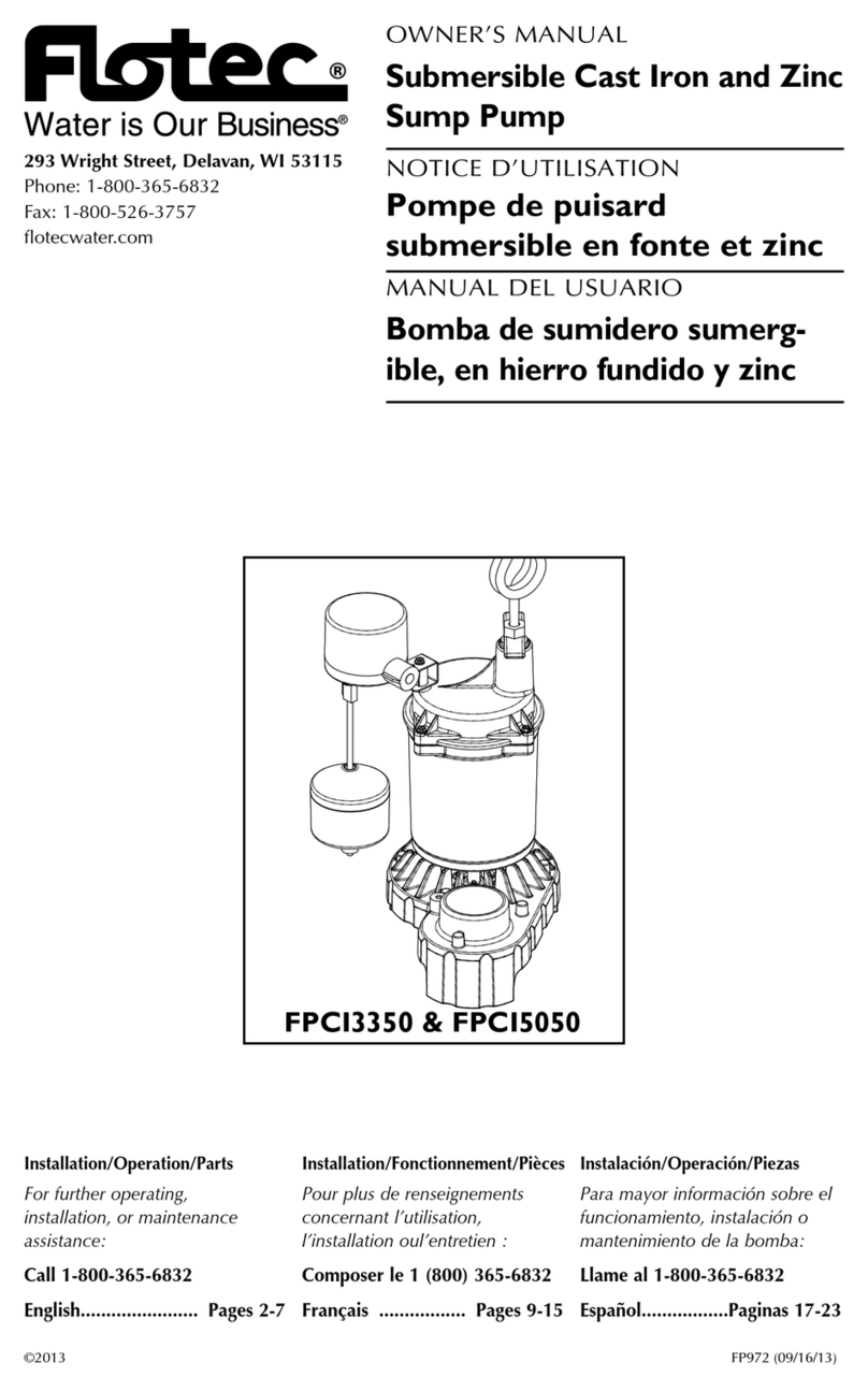 Flotec FPCI3350 User manual
