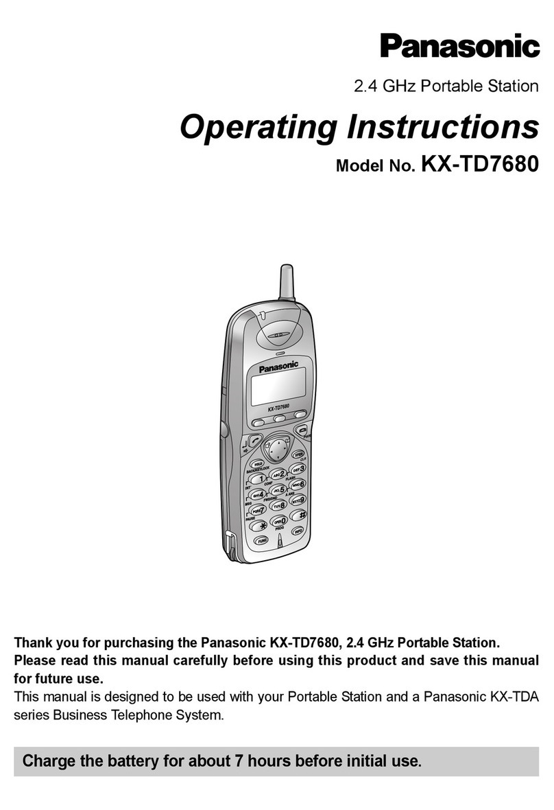 Panasonic KX-TD7680 - Digital Wireless Telephone User manual