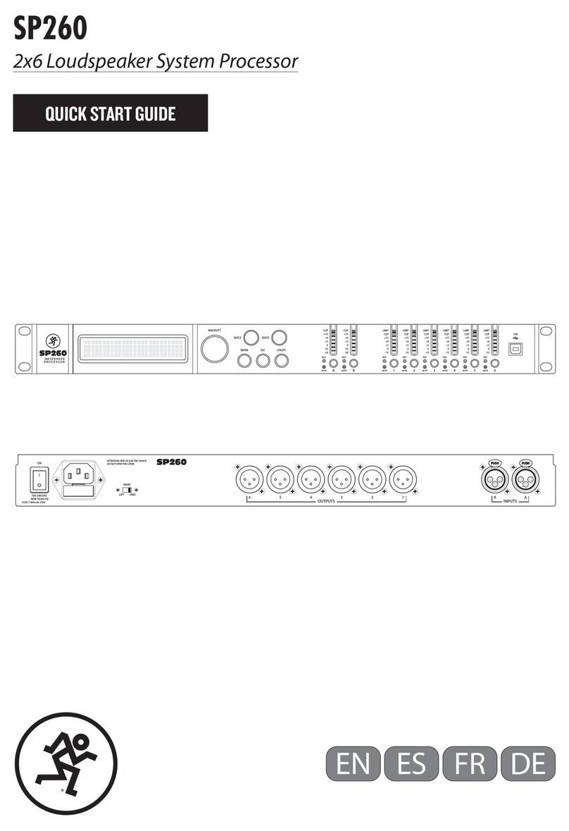 Mackie SP260 quick start guide