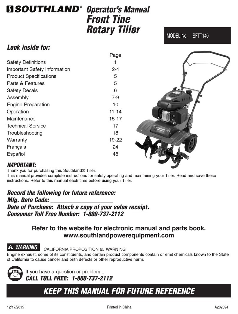 Southland SFTT140 Operator's manual