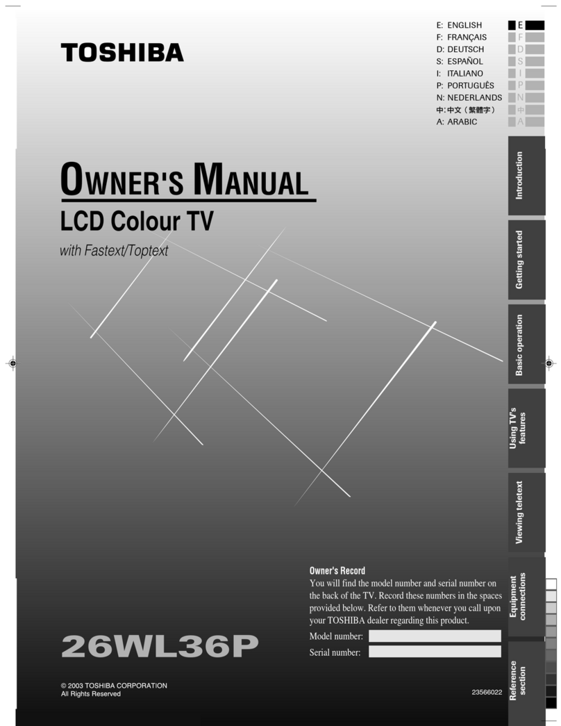 Toshiba 26WL36P User manual