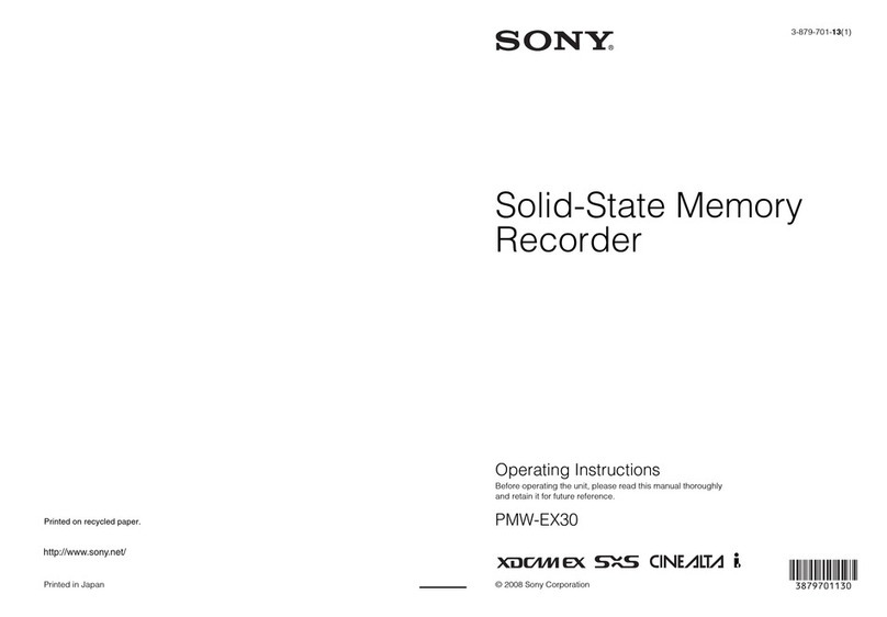 Sony XDCAM EX PMW-EX30 operating instructions