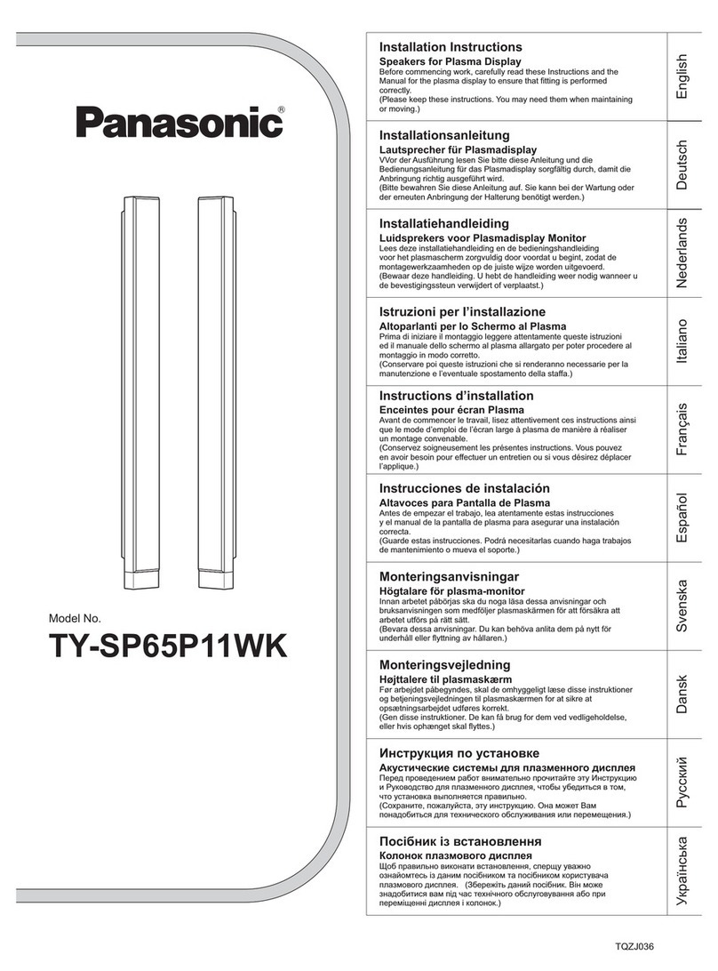 Panasonic TY-SP65P11WK User manual
