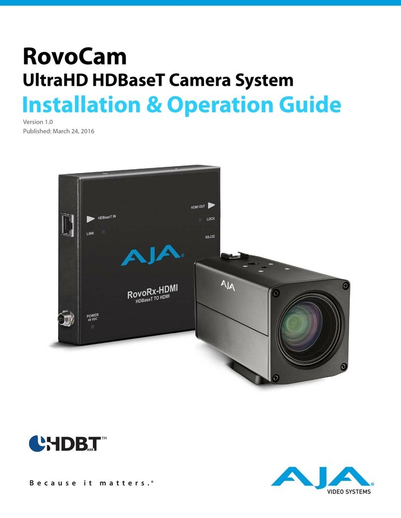 AJA rovocam Installation & operation guide