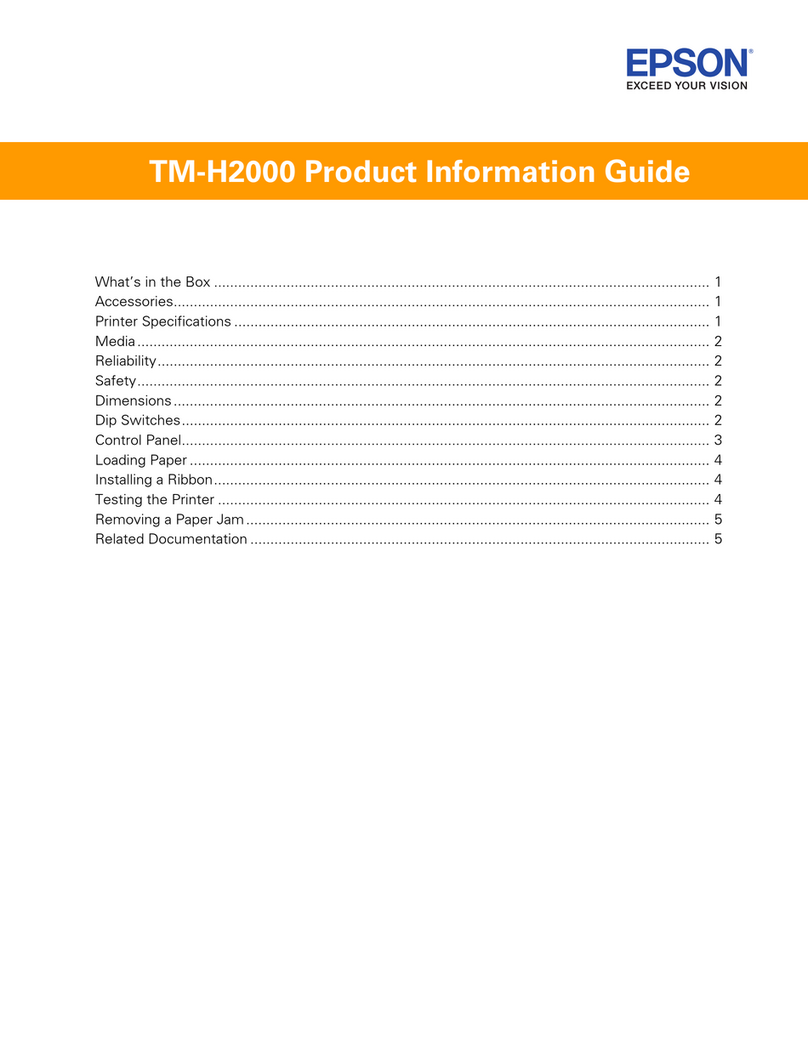 Epson TM-H2000 Installation and operation manual