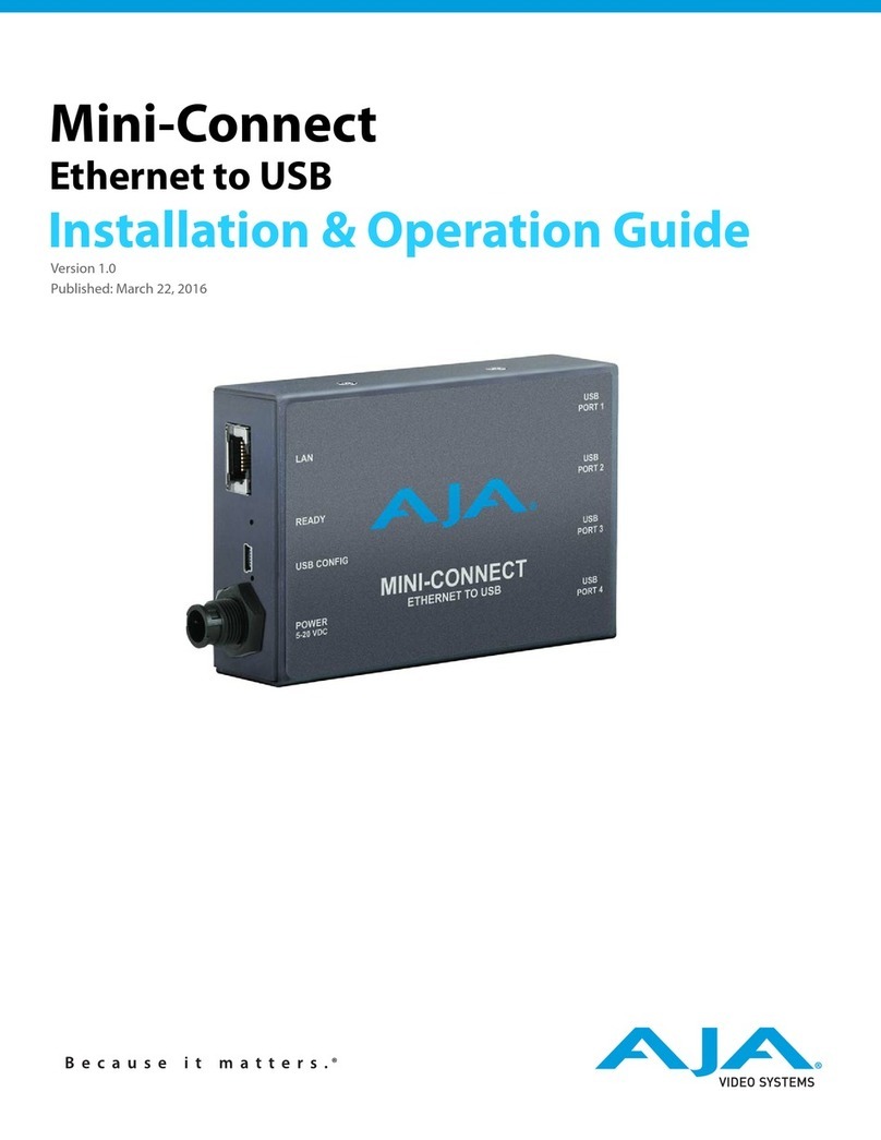 AJA mini-connect Installation & operation guide
