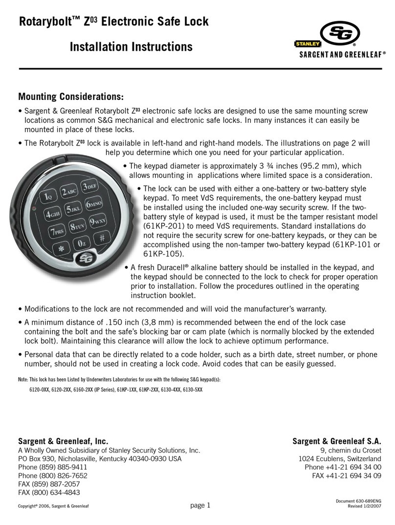 SG Rotarybolt Z03 installation instructions